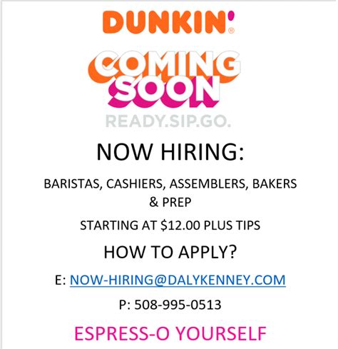 Get a Dunkin&39; Card. . Dunkindonuts career